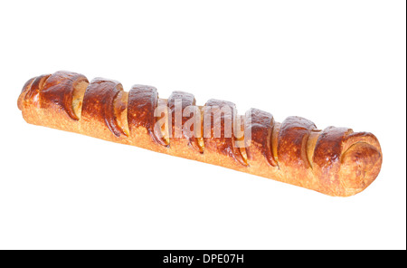 Gâteau aux Graines de pavot sur fond blanc Banque D'Images