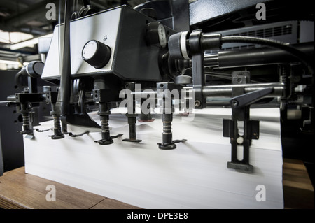Document préparé pour l'impression de la machine en atelier d'impression Banque D'Images