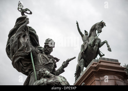 BUENOS AIRES, ARGENTINE - Statue de Jose de San Martín dans la Plaza San Martin à Buenos Aires en Argentine. Banque D'Images