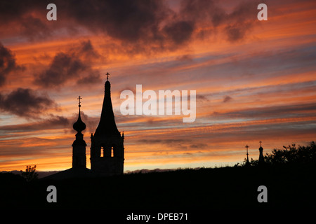 Coucher du soleil à Suzdal Banque D'Images