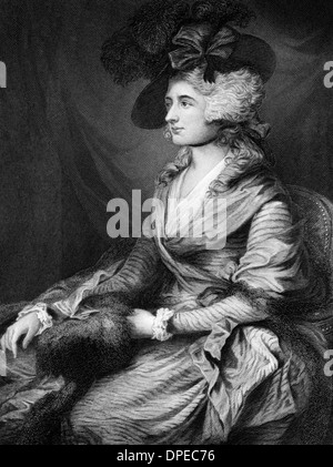 Sarah Siddons (1755-1831) gravure sur de 1873. Actrice britannique, plus célèbre tragédienne du xviiie siècle. Banque D'Images