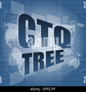 Ctq tree mot sur digital touch screen Banque D'Images