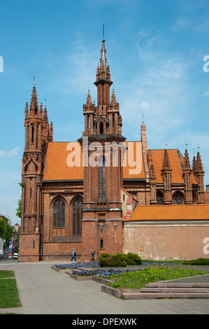 La Sainte Anne&# 39;s'Église, Vilnius, Lituanie, Pays Baltes Banque D'Images