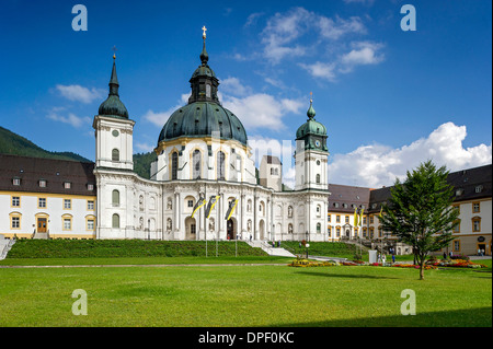 Abbaye Bénédictine Baroque, église, abbaye, Ettal Ettal, Haute-Bavière, Bavière, Allemagne Banque D'Images