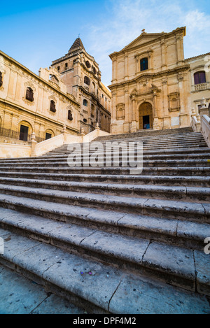 Église de San Francesco d'Assisi, Piazza Immacolata, Noto, Val di Noto, UNESCO World Heritage Site, Sicile, Italie, Europe Banque D'Images