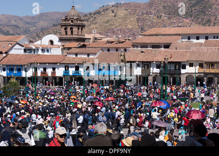 La fête du Corpus Christi, la plus importante fête religieuse au Pérou, qui a eu lieu à Cuzco, Pérou, Amérique du Sud Banque D'Images