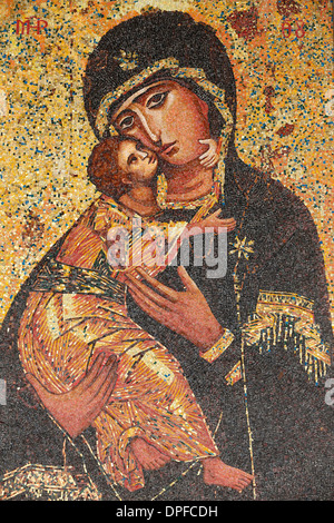 Vierge à l'enfant, de la basilique de l'Annonciation à Nazareth, Tibériade, Israël, Moyen Orient Banque D'Images