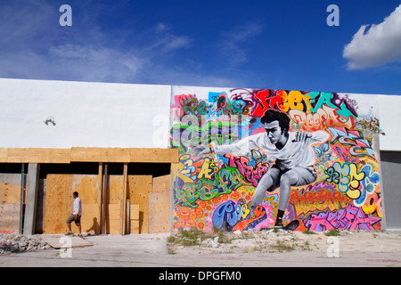 Miami Florida,Wynwood Art District,mural,bâtiment,FL131031063 Banque D'Images
