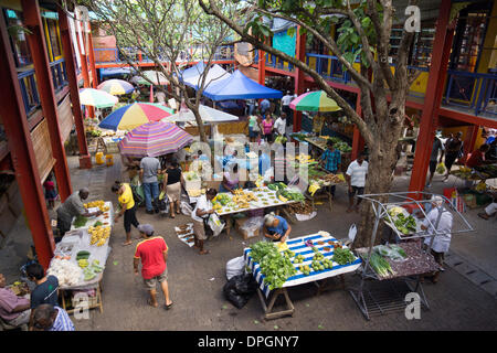 Marché aux légumes, Victoria, Mahe, Seychelles, Afrique , Décembre 2013 Banque D'Images