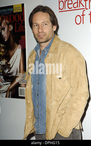 4 décembre 2005 - Hollywood, Californie, États-Unis - K46254MG.5E ÉDITION DU MAGAZINE LA VIE D'HOLLYWOOD : LA PERCÉE DE L'ANNÉE A EU LIEU AU THÉÂTRE LA BOÎTE À MUSIQUE.CA 12-04-2005. - 2005.DAVID DUCHOVNY(Image Crédit : © Michael Germana/Globe Photos/ZUMAPRESS.com) Banque D'Images