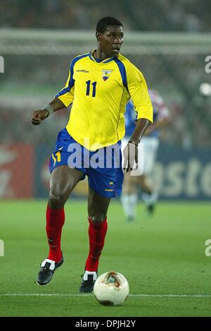 12 mai 2006 - L'EQUATEUR V CROATIE - AGUSTIN DELGADO.L'EQUATEUR.STADE INTERNATIONAL DE YOKOHAMA.EQUATEUR V CROATIE.13/06/2002.dib4631.K47872.APERÇU DE LA COUPE DU MONDE 2006.(Image Crédit : © Globe Photos/ZUMAPRESS.com) Banque D'Images