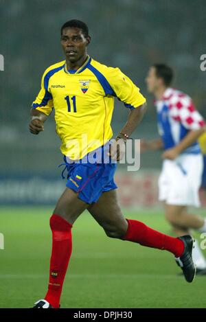 12 mai 2006 - L'EQUATEUR V CROATIE - AGUSTIN DELGADO.L'EQUATEUR.STADE INTERNATIONAL DE YOKOHAMA.EQUATEUR V CROATIE.13/06/2002.dib4619.K47872.APERÇU DE LA COUPE DU MONDE 2006.(Image Crédit : © Globe Photos/ZUMAPRESS.com) Banque D'Images