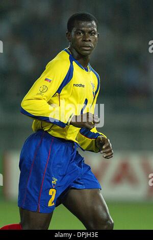 12 mai 2006 - L'EQUATEUR V CROATIE - AUGUSTO POROZO.L'EQUATEUR.STADE INTERNATIONAL DE YOKOHAMA.EQUATEUR V CROATIE.13/06/2002.dib4607.K47872.APERÇU DE LA COUPE DU MONDE 2006.(Image Crédit : © Globe Photos/ZUMAPRESS.com) Banque D'Images