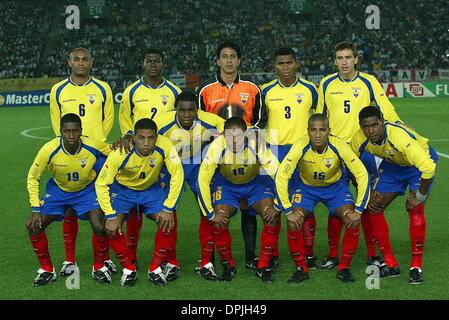 12 mai 2006 - L'EQUATEUR V CROATIE - Equateur EQUATEUR.L'ÉQUIPE DE L'ÉQUIPE DE FOOTBALL.STADE INTERNATIONAL DE YOKOHAMA.EQUATEUR V CROATIE.13/06/2002.dib4581.K47872.APERÇU DE LA COUPE DU MONDE 2006.(Image Crédit : © Globe Photos/ZUMAPRESS.com) Banque D'Images