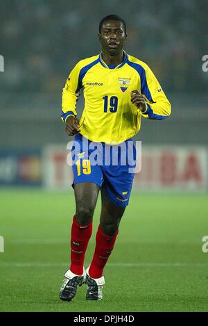 12 mai 2006 - L'EQUATEUR V CROATIE - EDISON MENDEZ.L'EQUATEUR.STADE INTERNATIONAL DE YOKOHAMA.EQUATEUR V CROATIE.13/06/2002.dib4623.K47872.APERÇU DE LA COUPE DU MONDE 2006.(Image Crédit : © Globe Photos/ZUMAPRESS.com) Banque D'Images