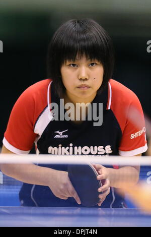 Tokyo Metropolitan Gymnasium, Tokyo, Japon. 14Th Jan, 2014. Yuki Sanjyo, 14 janvier 2014 - Tennis de Table Tennis de Table : Tous les championnats du Japon Junior des célibataires au Tokyo Metropolitan Gymnasium, Tokyo, Japon. Credit : AFLO SPORT/Alamy Live News Banque D'Images