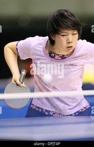 Tokyo Metropolitan Gymnasium, Tokyo, Japon. 14Th Jan, 2014. Ayane Morita, le 14 janvier 2014 - Tennis de Table Tennis de Table : Tous les championnats du Japon Junior des célibataires au Tokyo Metropolitan Gymnasium, Tokyo, Japon. Credit : AFLO SPORT/Alamy Live News Banque D'Images