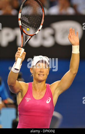 Melbourne, Australie. 15 Jan, 2014. Samantha Stosur de l'Australie en action sur la troisième journée de l'Open d'Australie de Melbourne Park. Credit : Action Plus Sport/Alamy Live News Banque D'Images