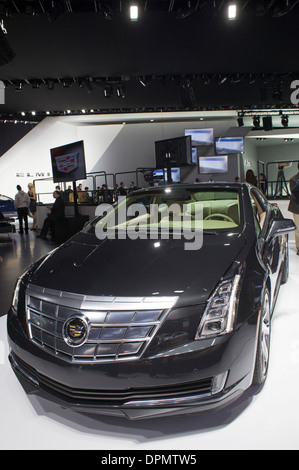 Detroit, Michigan - la Cadillac ELR voiture électrique sur l'affichage à la North American International Auto Show. Banque D'Images