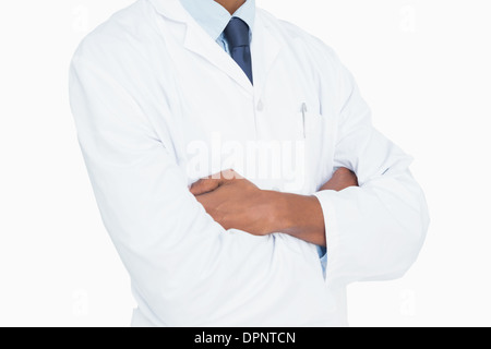 Close up portrait of a male doctor with arms crossed Banque D'Images