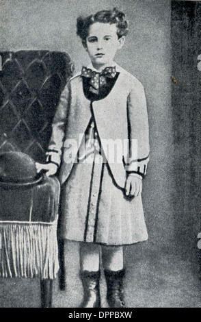 Guy de Maupassant âgés de 7 ans, Henri René Albert Guy de Maupassant, écrivain français Banque D'Images