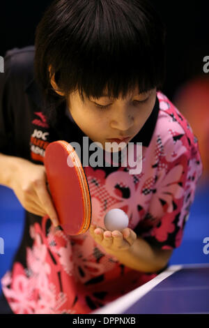 Tokyo Metropolitan Gymnasium, Tokyo, Japon. 15 Jan, 2014. Miu Hirano, le 15 janvier 2014 - Tennis de Table : Tous les championnats du Japon Tennis de table féminin à Tokyo Metropolitan Gymnasium, Tokyo, Japon. Credit : AFLO SPORT/Alamy Live News Banque D'Images