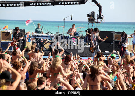 Mar 17, 2009 - Panama City Beach, Floride, USA - "Parabellum" effectuant à MTV Spring Break 2009 show à Panama City Beach, en Floride. TYSON RITTER, NICK WHEELER, MIKE KENNERTY ET CHRIS GAYLOR. (Crédit Image : © Shane Babin/ZUMA Press) Banque D'Images