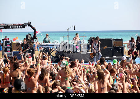 Mar 17, 2009 - Panama City Beach, Floride, USA - "Parabellum" effectuant à MTV Spring Break 2009 show à Panama City Beach, en Floride. TYSON RITTER, NICK WHEELER, MIKE KENNERTY ET CHRIS GAYLOR. (Crédit Image : © Shane Babin/ZUMA Press) Banque D'Images