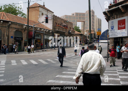 Dec 31, 2008 - Jérusalem, Israël - rue de Jaffa à Jérusalem, Israël. (Crédit Image : © Rafael Ben-Ari/Caméléons Eye/ZUMA Press) Banque D'Images