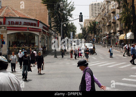 Dec 31, 2008 - Jérusalem, Israël - rue de Jaffa à Jérusalem, Israël. (Crédit Image : © Rafael Ben-Ari/Caméléons Eye/ZUMA Press) Banque D'Images