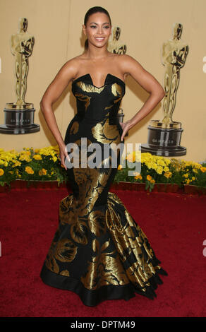 Feb 22, 2009 - Hollywood, Californie, USA - Beyonce Knowles arrivant à la 81e Academy Awards annuel tenu à le Kodak Theatre à Hollywood. (Crédit Image : © Paul Fenton/ZUMA Press) Banque D'Images