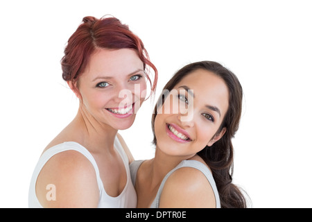 Close-up portrait of beautiful young female friends Banque D'Images