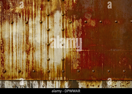 Rouille sur fond de métal. Rusty Metal Photo Arrière-plan. Banque D'Images