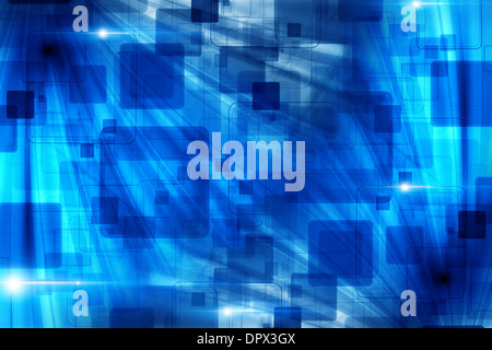 Cool Blue Abstract Background Design Numérique avec des carrés. La collecte de fonds. Banque D'Images