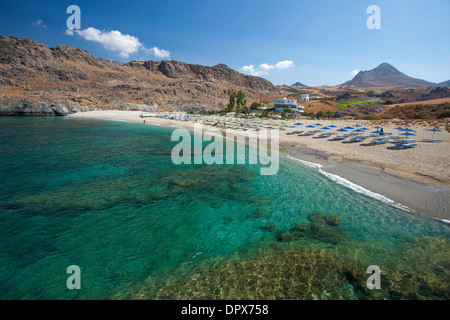 Skinaria Plage, Près de Plakias Rethymnon, Crète, Grèce, de district. Banque D'Images