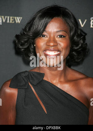 Jan 14, 2009 - New York, NY, USA - Actrice VIOLA DAVIS arrive pour le 2008 National Board of Review of Motion Pictures Awards Gala tenu au Cipriani 42nd Street. (Crédit Image : ZUMApress.com) Banque D'Images