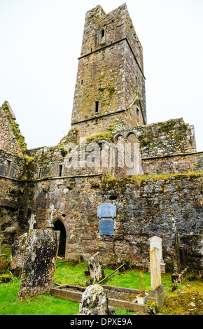 Kilcrea, Irlande - 28 novembre 2012 : cité médiévale Kilcrea Kilcrea Friary (Abbaye) situé près d'un four Banque D'Images