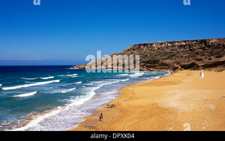 Ramla Bay Gozo Malte Europe Banque D'Images