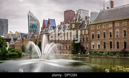 Édifice du sénat du parlement néerlandais complexe, La Haye, Pays-Bas. Banque D'Images
