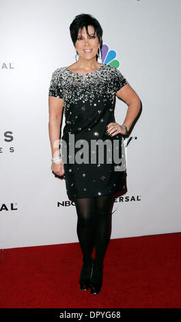 Jan 11, 2009 - Los Angeles, Californie, USA - Actrice KRIS JENNER arrivant à la 66e Golden Globe Awards Ð NBC Universal après sur le toit a eu lieu au Beverly Hilton Hotel. (Crédit Image : © Lisa O'Connor/ZUMA Press) Banque D'Images