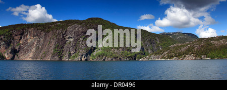 Paysages d'été vue sur Osterfjord, près de Bergen City, Hordaland, Norvège, Scandinavie Europe Banque D'Images