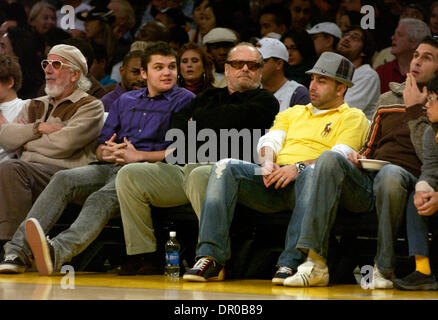 Jan 11, 2009 - Los Angeles, Californie, USA - JACK NICKOLSON assiste à un match de basket-ball les Lakers de Los Angeles. (Crédit Image : © Leopolda Pena/ZUMA Press) Banque D'Images