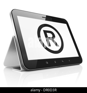 Concept de droit : inscrit sur tablet PC ordinateur Banque D'Images