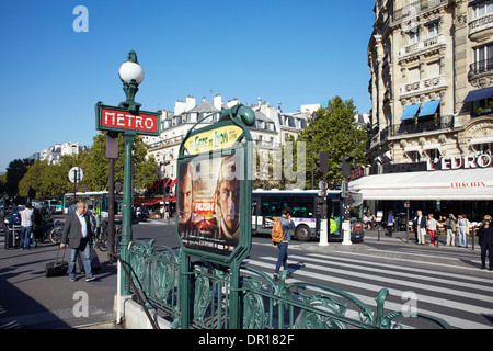 La station de métro Gare de Lyon, Paris Banque D'Images