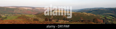 Castell Dinas Brân, Sept Soeurs, Llangollen, Bryneglwys panorama de montagne Banque D'Images