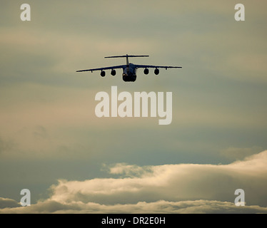 BAe 146-100 jet multimoteur quatre au départ de RAF Lossiemouth. 9243 SCO Banque D'Images