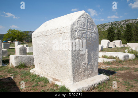 Tombes anciennes, radimlja, Bosnie-Herzégovine, Europe Banque D'Images