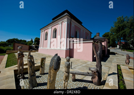 L'ancienne synagogue à Szczebrzeszyn, voïvodie de Lublin, SE la Pologne. Actuellement une galerie d'art et un centre communautaire. Banque D'Images