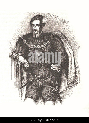 Portrait de Henry Howard, comte de Surrey - gravure Britsh Banque D'Images