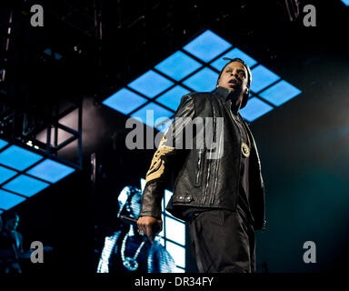 Uncasville, Connecticut, USA. 18 janvier, 2014. 17 janvier, 2014 ; Jay-Z effectue durant son Tour du Monde de la Magna Carta au Mohegan Sun Arena. Anthony Nesmith/CSM/Alamy Live News Banque D'Images